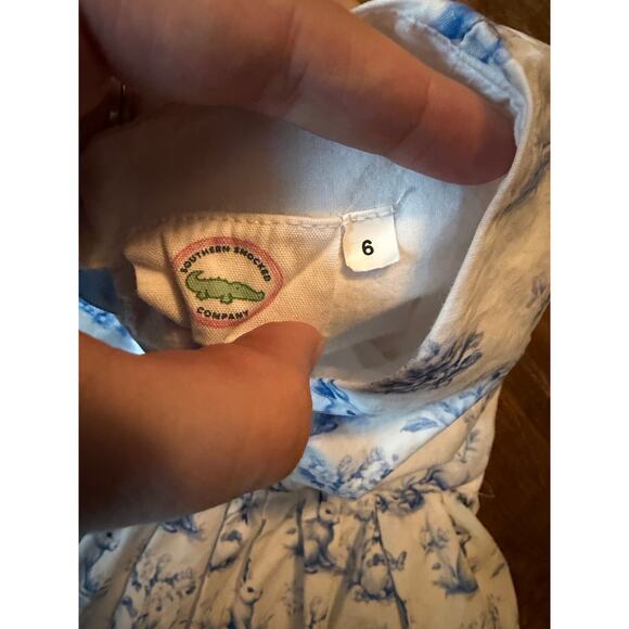 Southern Smocked Company size 6 chinoiserie easter dress - Picture 3 of 4